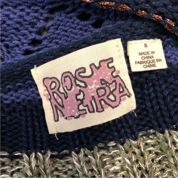 Like new! Anthropologie Rosie Neira open front stripe knit cardigan! Size Small - Picture 5 of 7